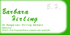 barbara hirling business card